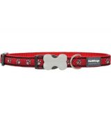 Obojok Design Pawprints Red